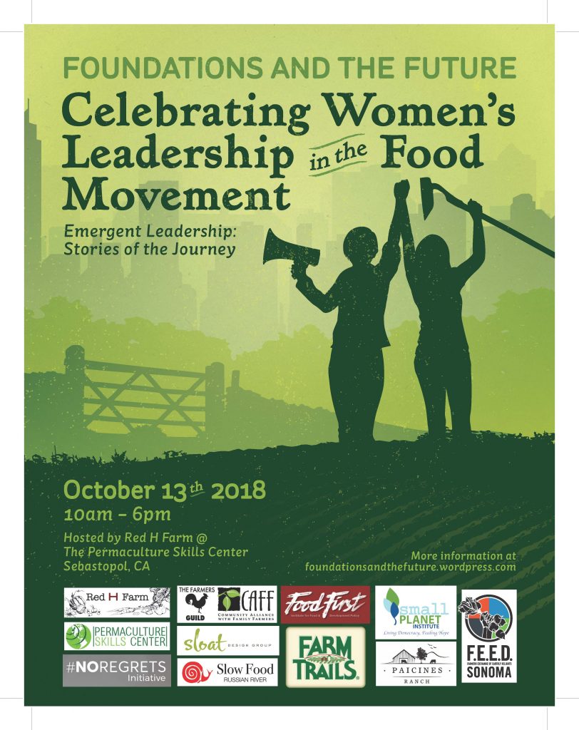 3rd Annual Symposium on Women's Leadership In The Food Movement – Saturday, October 13, 2018.